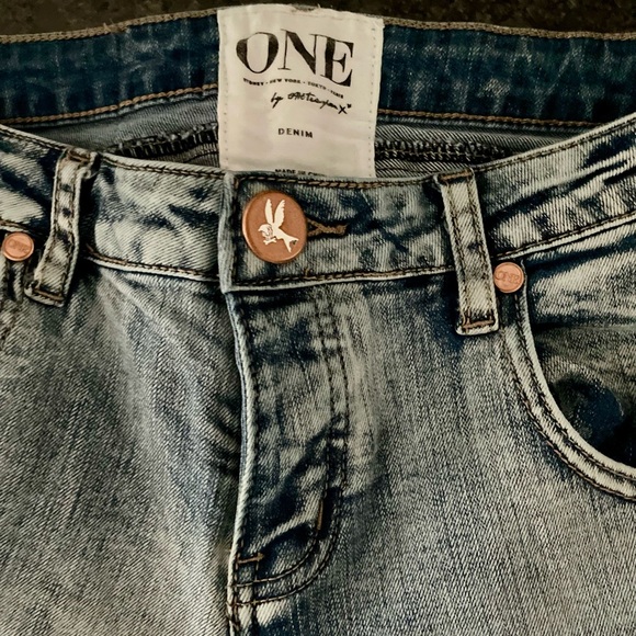 One Teaspoon Yard Birds Women's Light Blue Skinny Jeans - Picture 13 of 15